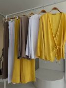 Kruvaze Model Klasik Pantolonlu Çupra Keten Takım 10191 resmi